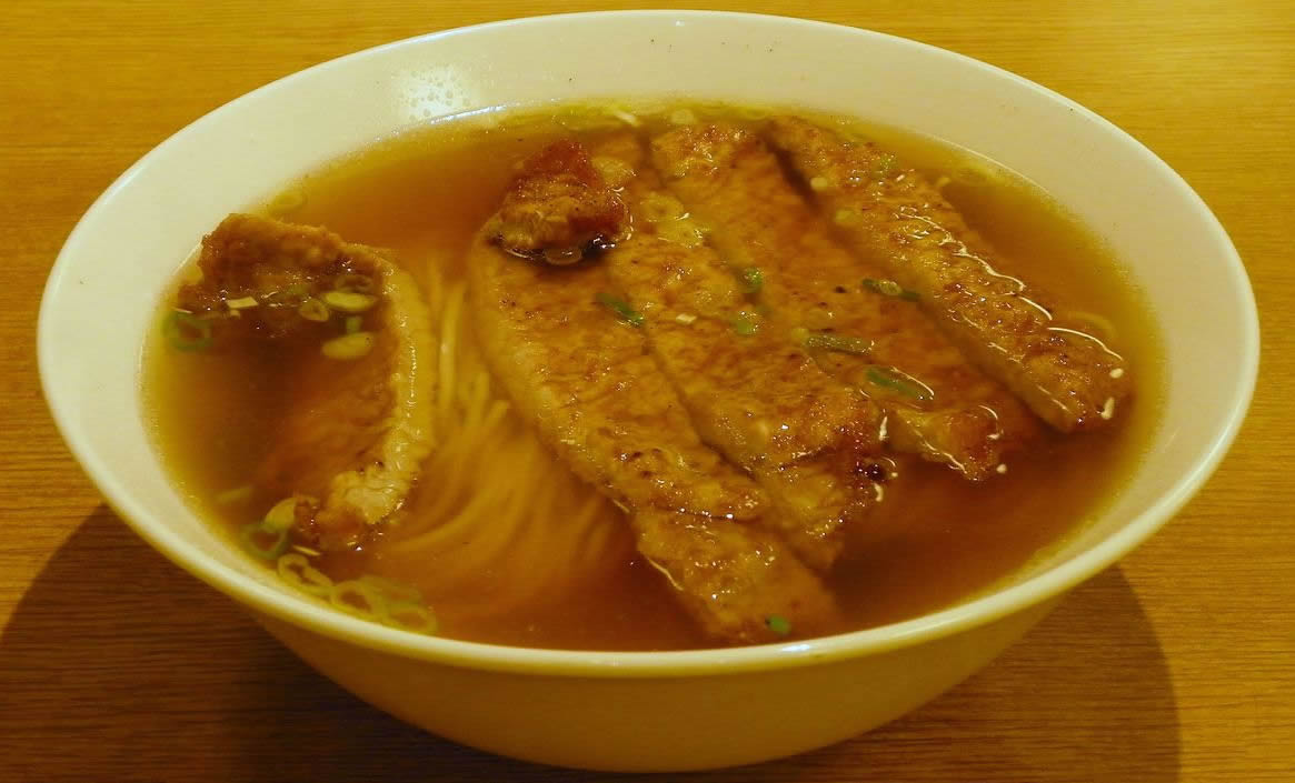 Din Tai Fung Hong Kong Noodle Soup with Fried Pork Chop