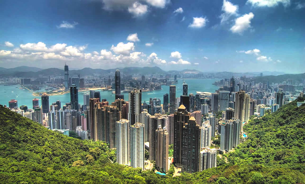 View of Hong Kong Skyline From Victoria Peak